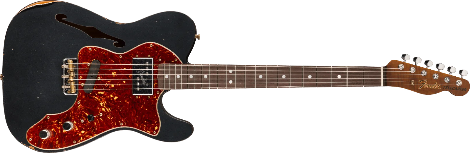 Fender Custom Shop Limited Edition '72 Telecaster Custom Thinline Relic, Black Pearl · Chitarre elettriche · R&D Sound Lugano