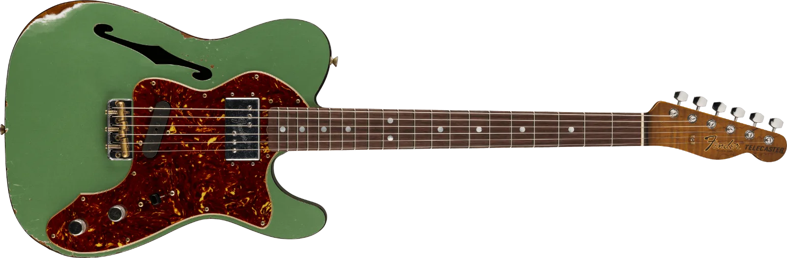 Fender Custom Shop Limited Edition '72 Telecaster Custom Thinline Relic, Sage Green Metallic · Chitarre elettriche · R&D Sound Lugano