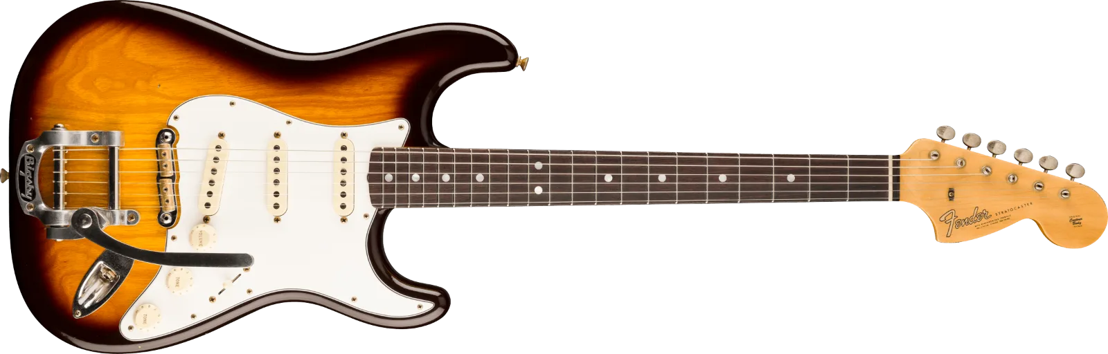 Fender Custom Shop Limited Edition Bigsby Strat Journeyman Relic, Chocolate 2-Color Sunburst · Chitarre elettriche · R&D Sound Lugano