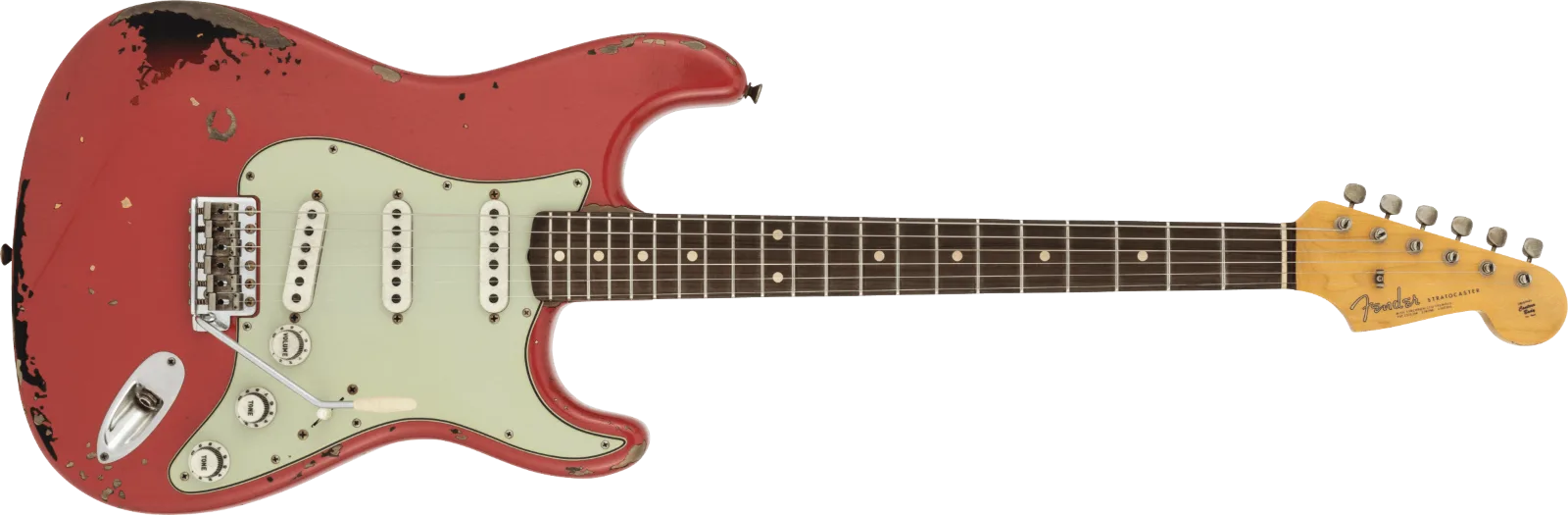 Fender Custom Shop Michael Landau Signature 1963 Stratocaster — Round-Laminated Rosewood, Fiesta Red over 3-Color Sunburst · Chitarre elettriche · R&D Sound Lugano
