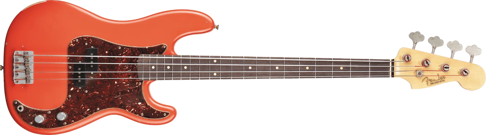 Fender Custom Shop Pino Palladino Signature Precision Bass — Rosewood Fingerboard, Fiesta Red over Desert Sand · Bassi elettrici · R&D Sound Lugano