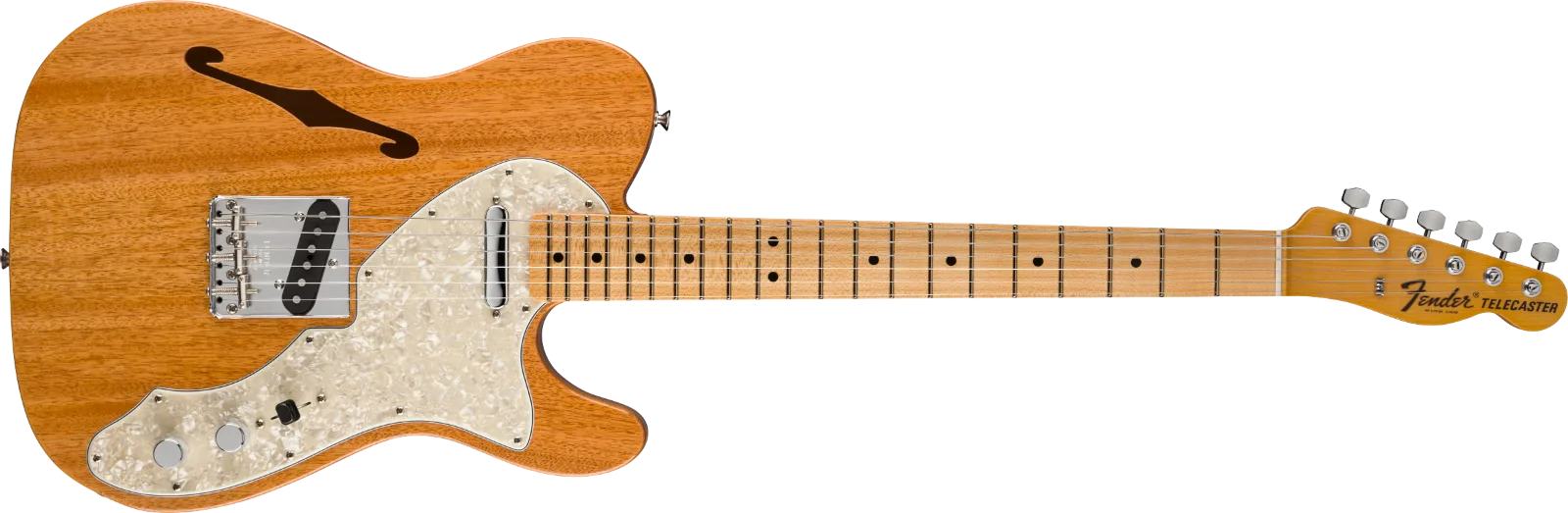 Fender Custom Shop Vintage Custom 1968 Tele Thinline — Vintage Custom 1968 Telecaster Thinline, Round-Laminated Maple Fingerboard, Aged Natural · Chitarre elettriche · R&D Sound Lugano