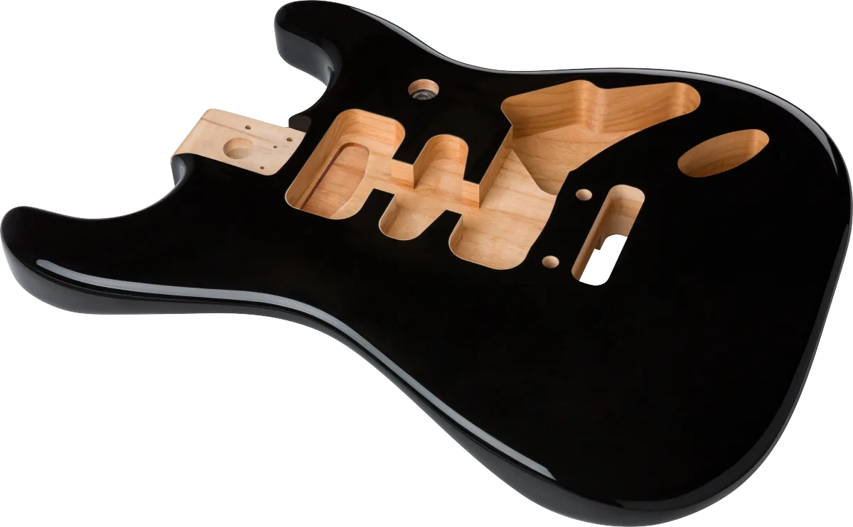 Fender Deluxe Series Stratocaster Alder Body, Black — Deluxe Series Stratocaster HSH Alder Body 2 Point Bridge Mount, Black · Ponti e componenti · R&D Sound Lugano
