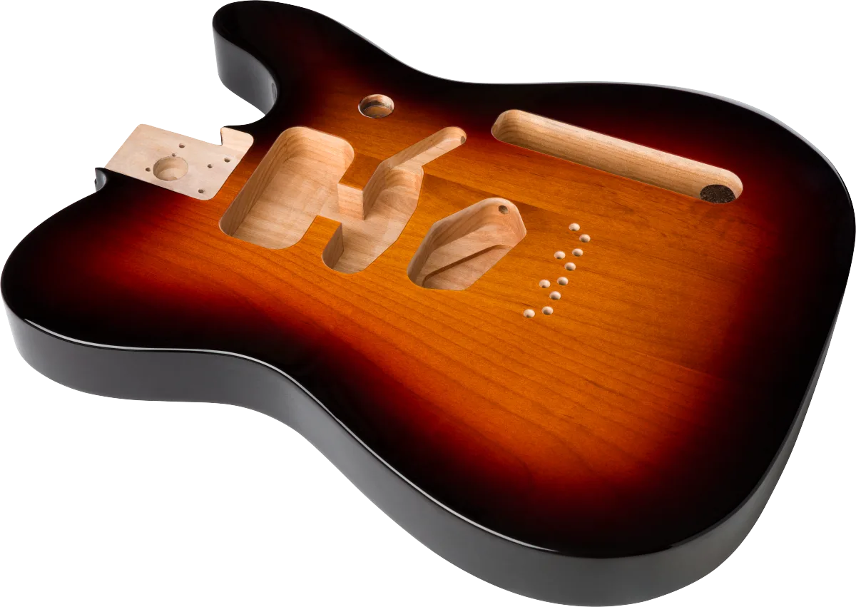 Fender Deluxe Series Telecaster Alder Body — Deluxe Series Telecaster SSH Alder Body Modern Bridge Mount, 3-Color Sunburst · Ponti e componenti · R&D Sound Lugano