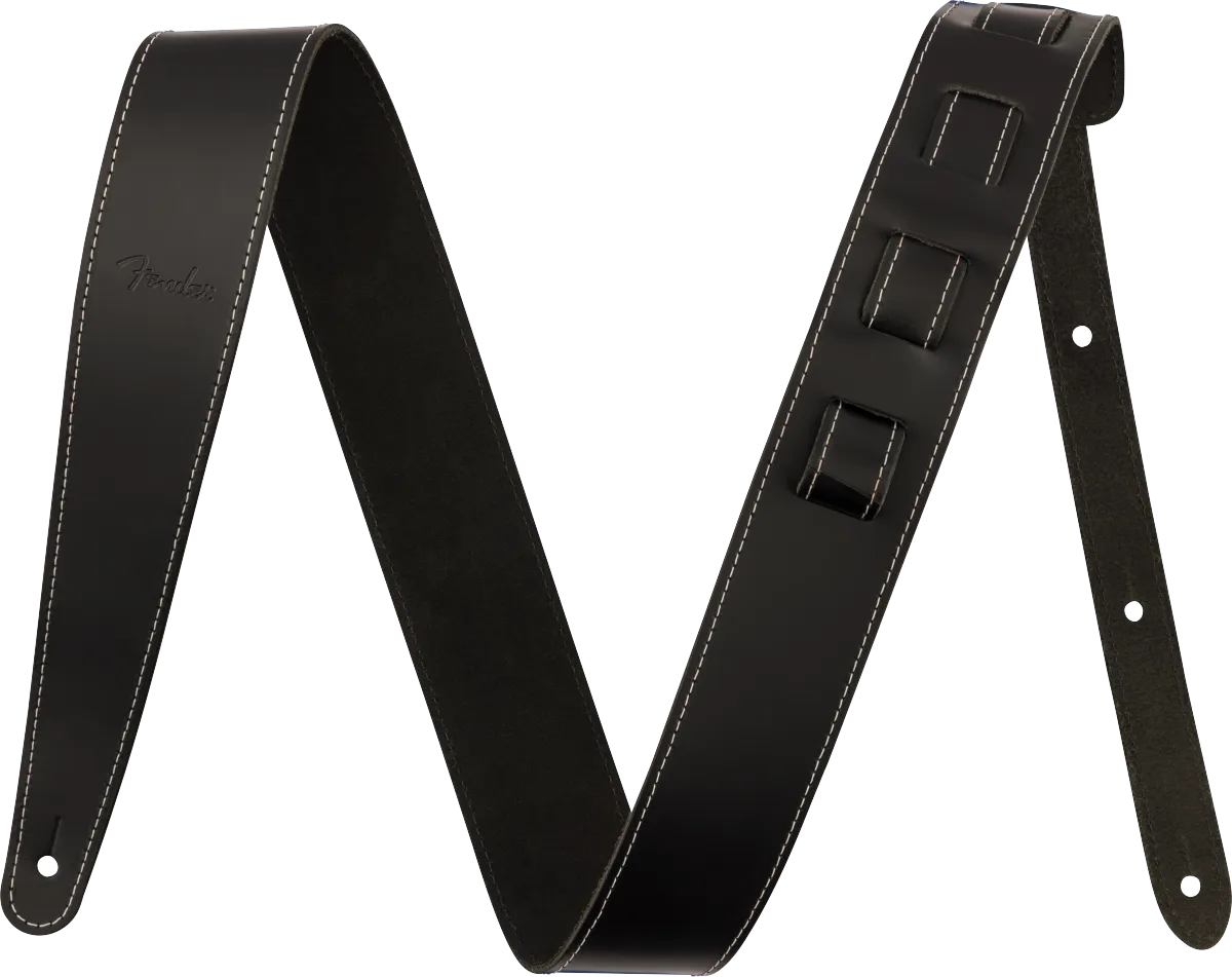 Fender Essentials Leather Straps — 2" Essentials Leather Strap, Black · Tracolle e cinghie · R&D Sound Lugano