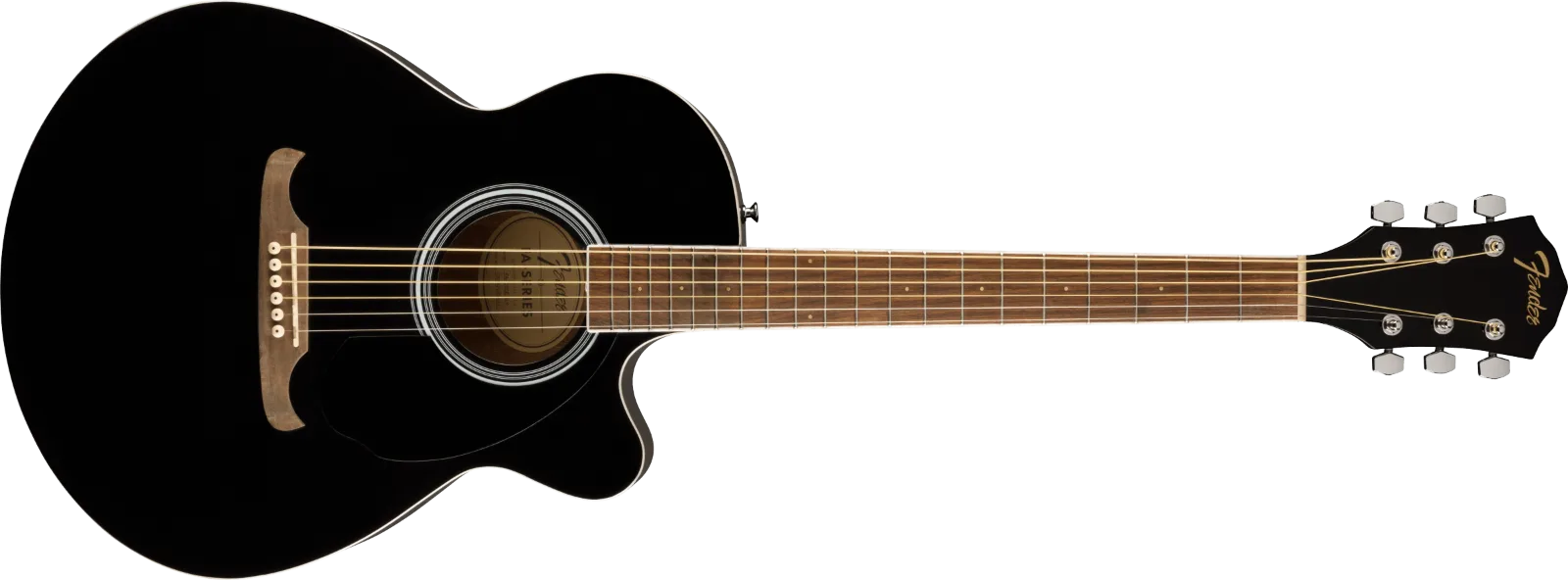 Fender FA-135CE Concert — Walnut Fingerboard, Black · Chitarre acustiche · R&D Sound Lugano