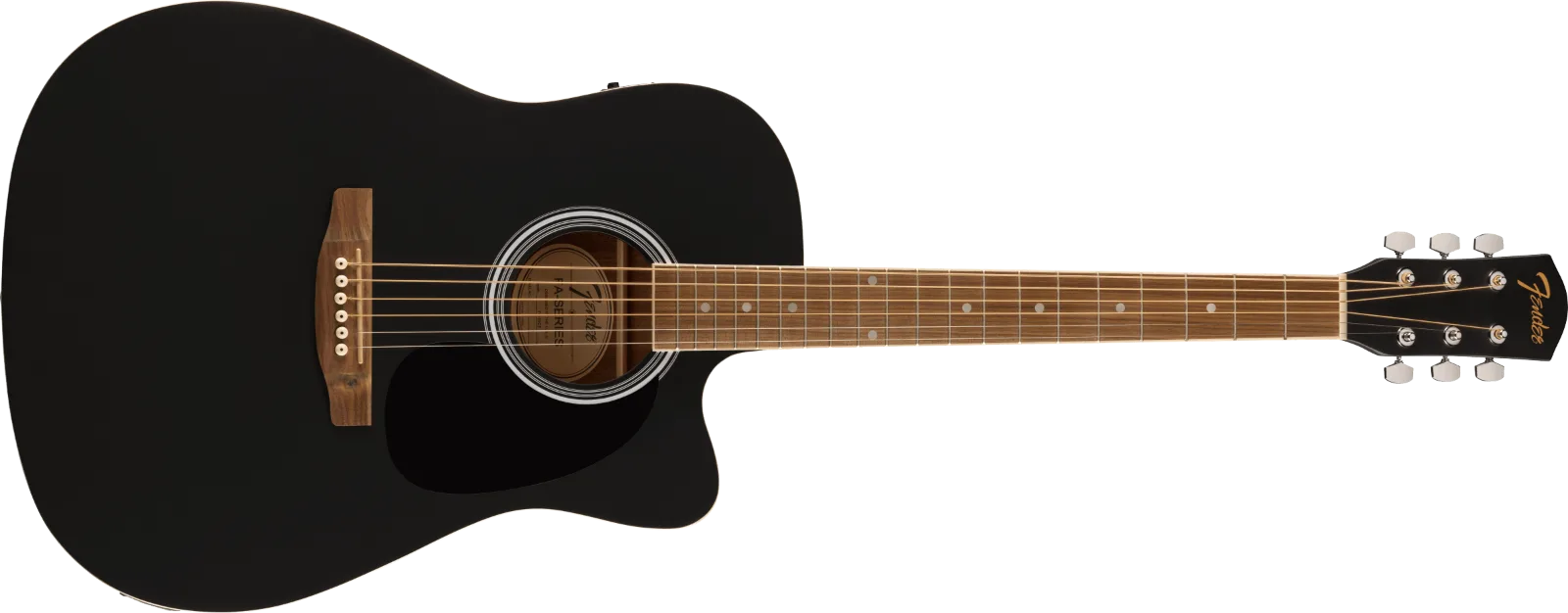 Fender FA-25CE Dreadnought — Walnut Fingerboard, Black Pickguard, Black · Chitarre acustiche · R&D Sound Lugano