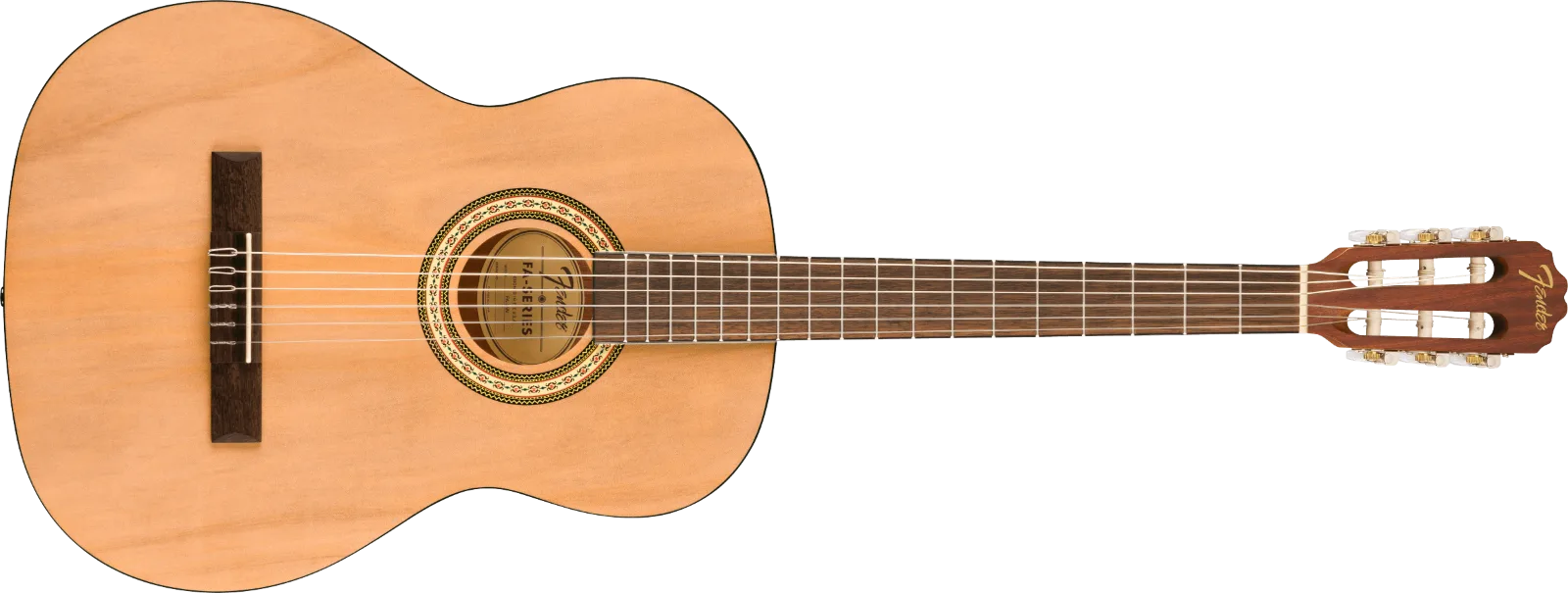 Fender FA-25N Nylon — Walnut Fingerboard, Black Pickguard, Natural · Chitarre acustiche · R&D Sound Lugano
