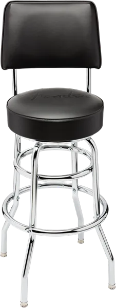 Fender Blackout Backrest Barstool, 30" — Fender Blackout Backrest Barstool with Embossed Logo, 30" · Oggettistica · R&D Sound Lugano