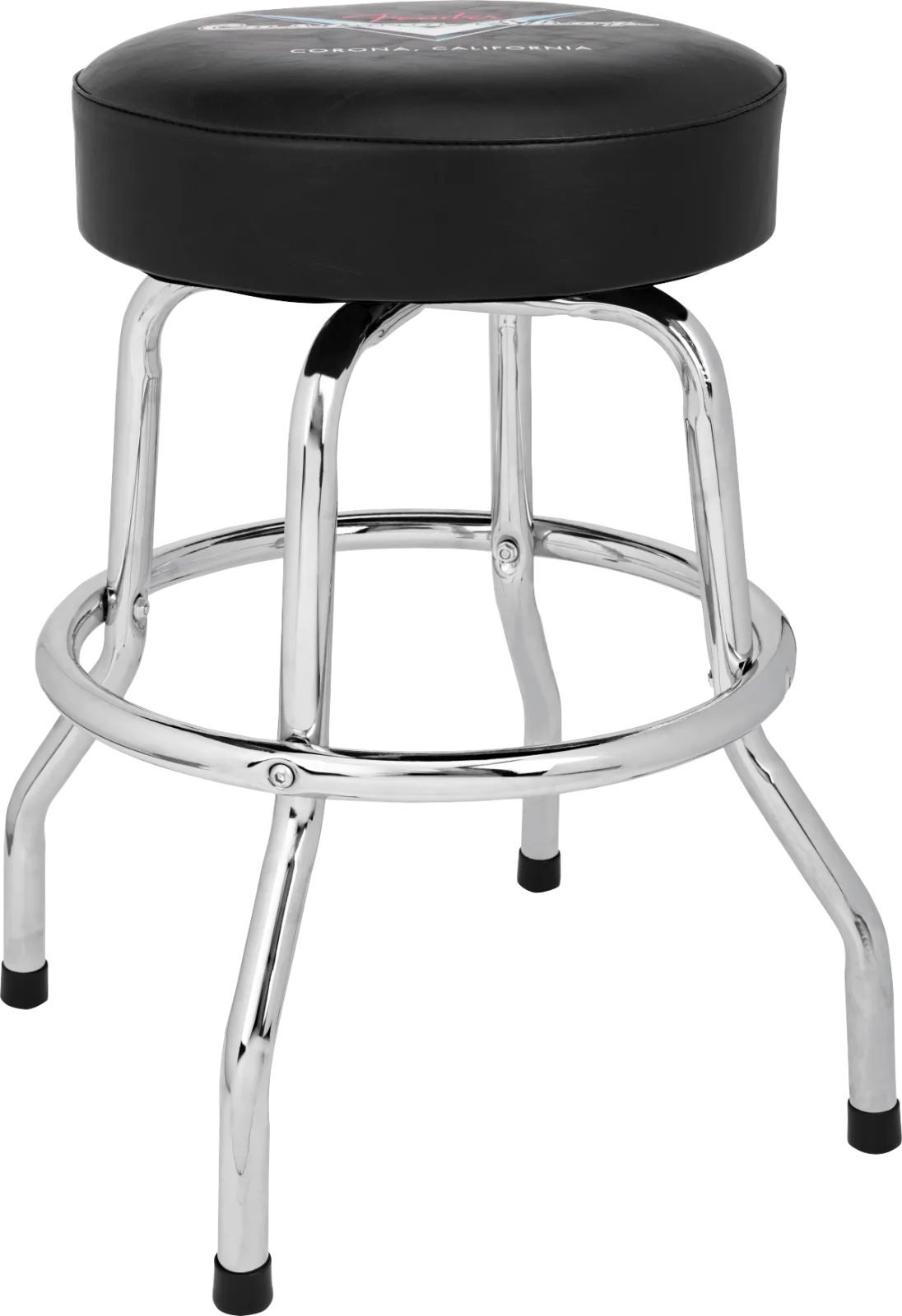 Fender Custom Shop Chevron Logo Barstool, Black/Chrome — 24" · Oggettistica · R&D Sound Lugano