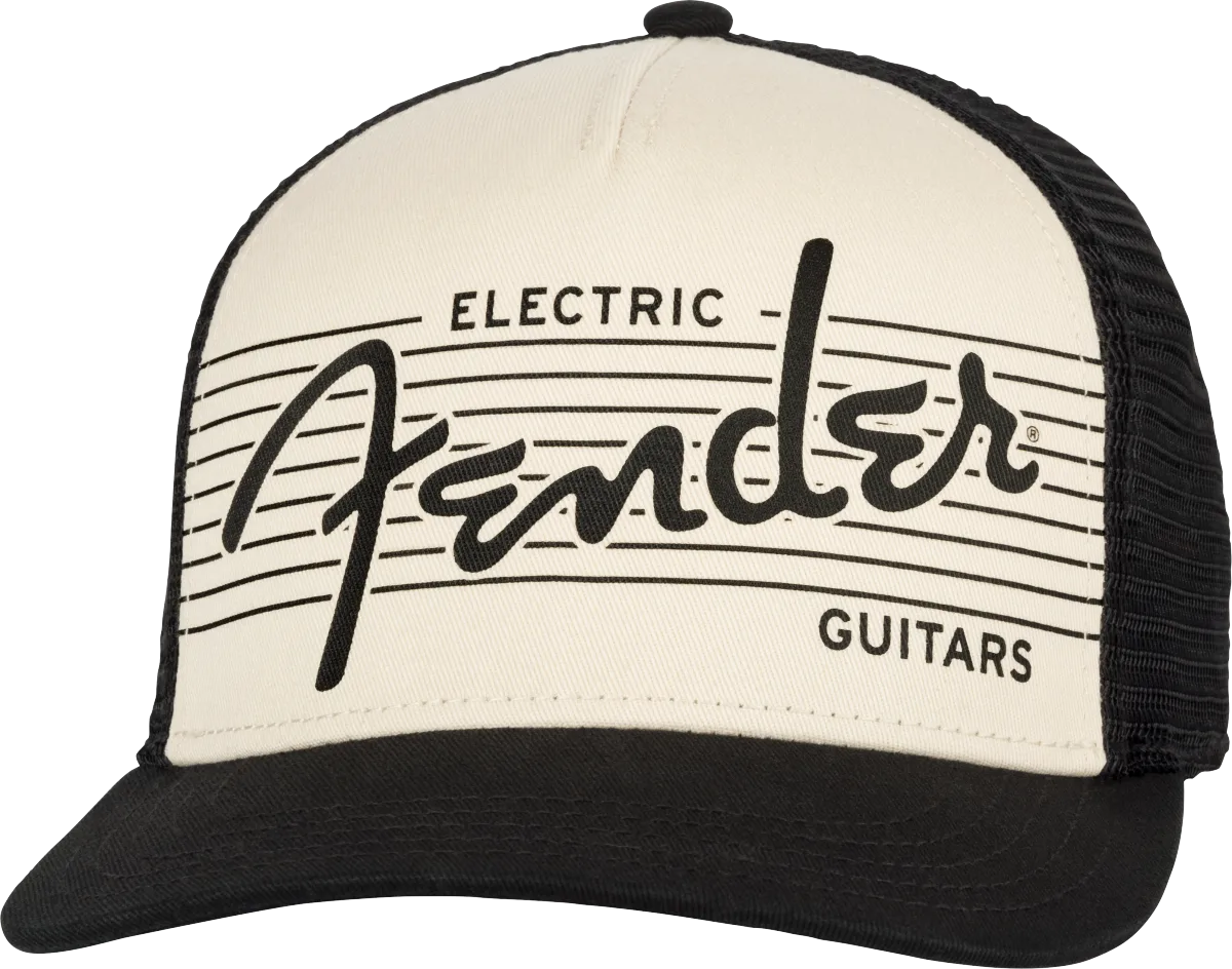 Fender Electric Guitars Hat — Fender Electric Hat Black/Cream One Size · Abbigliamento · R&D Sound Lugano