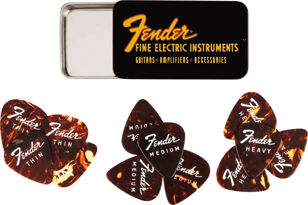 Fender Fine Electric Pick Tin - 12 Pack · Plettri · R&D Sound Lugano