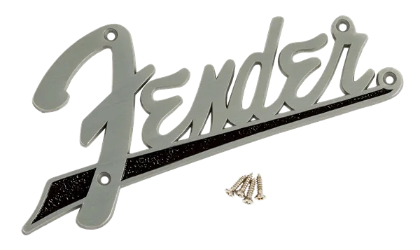 Fender Flat Amplifier Logo — Black · Ricambi per amplificatori · R&D Sound Lugano