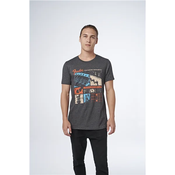 Fender Jaguar T-Shirt — Dark Gray, S · Abbigliamento · R&D Sound Lugano