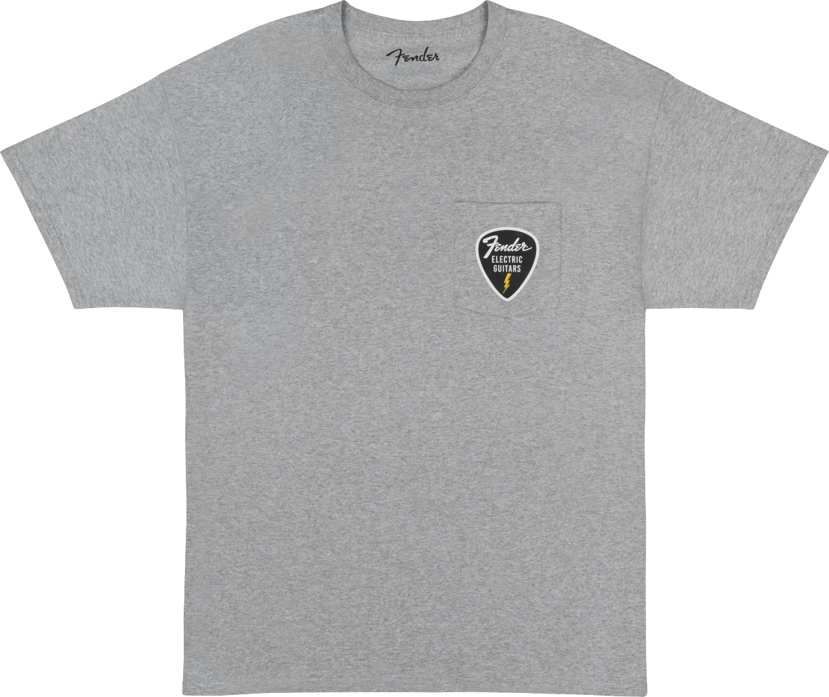 Fender Pick Patch Pocket Tees — Fender Pick Patch Pocket Tee, Athletic Gray, S · Abbigliamento · R&D Sound Lugano