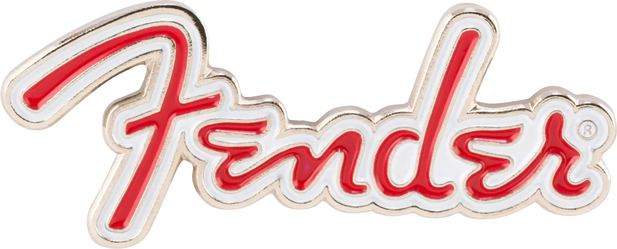 Fender Red Logo Enamel Pin · Oggettistica · R&D Sound Lugano