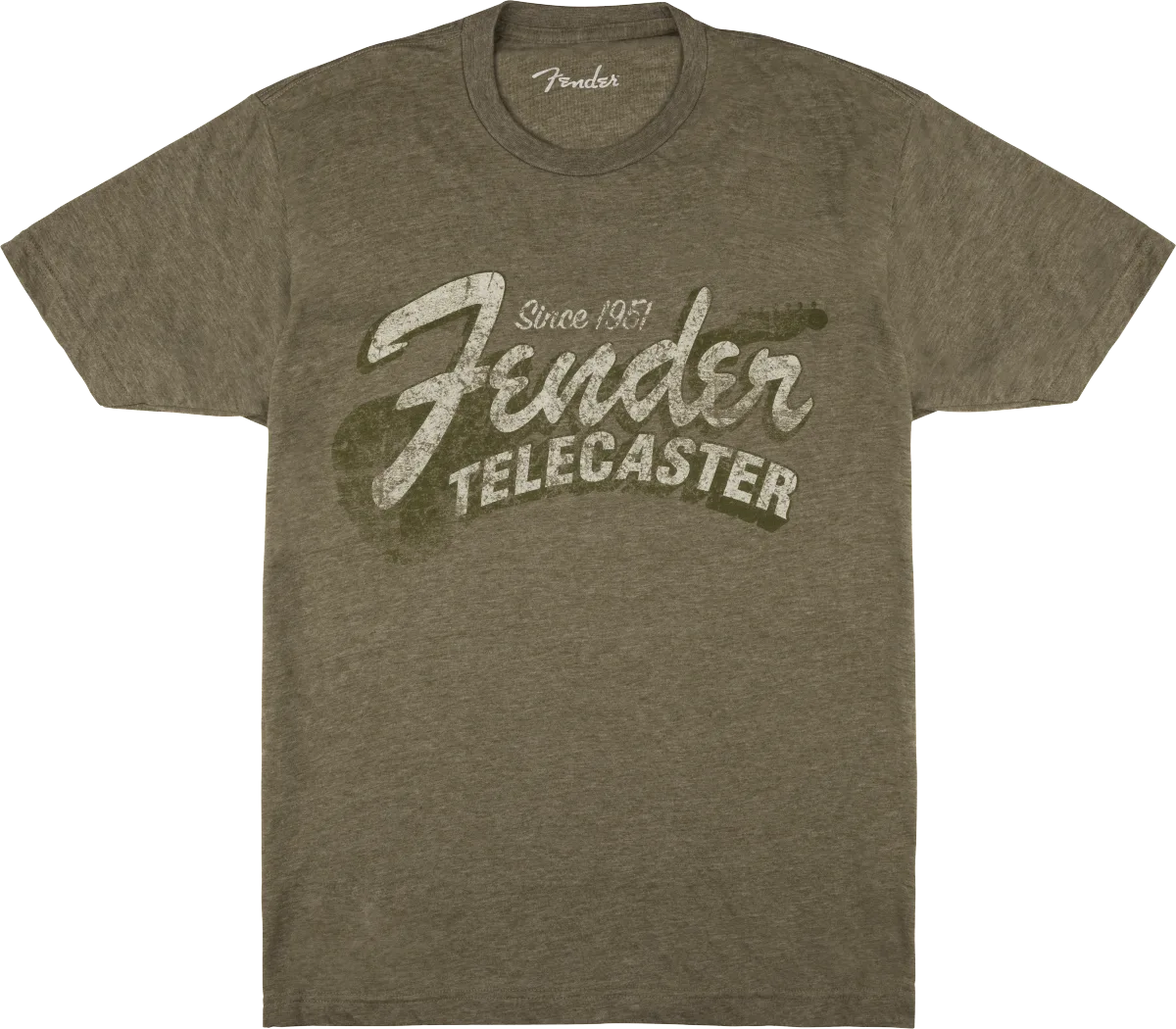 Fender Since 1951 Telecaster T-Shirt — Military Heather Green, S · Abbigliamento · R&D Sound Lugano