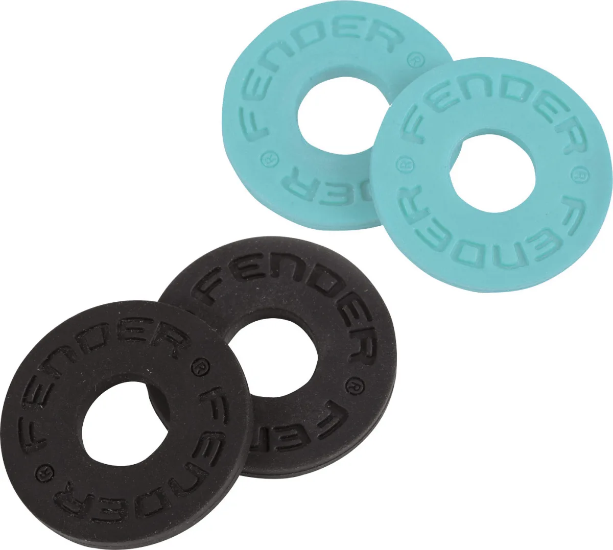 Fender Strap Blocks — 4-Pack, Black (2) and Daphne Blue (2) · Altri ricambi · R&D Sound Lugano