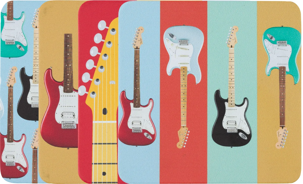 Fender Stratocaster Modern Design Coaster Set · Oggettistica · R&D Sound Lugano