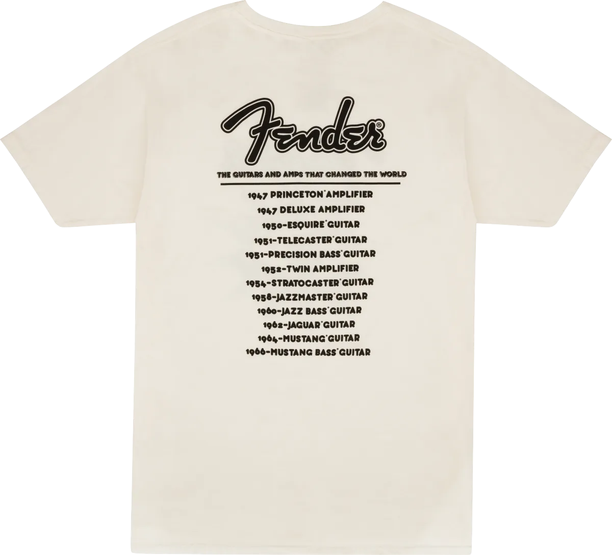 Fender World Tour T-Shirt, Vintage White — S · Abbigliamento · R&D Sound Lugano