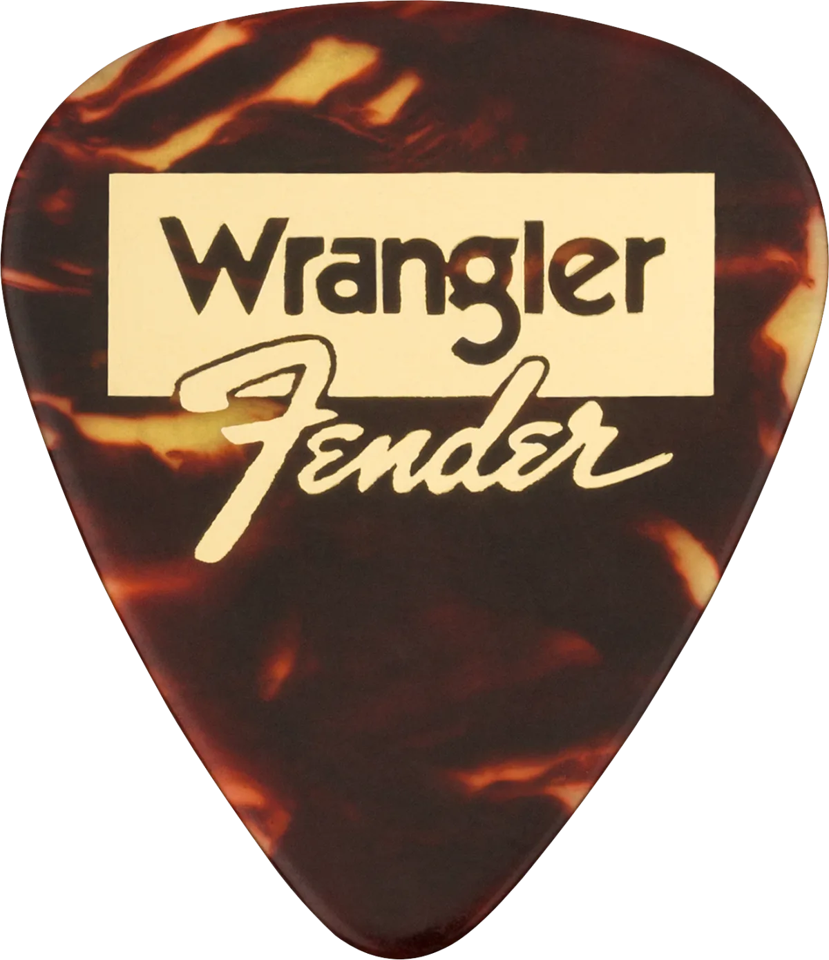 Fender x Wrangler Celluloid Picks — Fender and Wrangler Picks, 351 Shape, Tortoiseshell, (8) · Plettri · R&D Sound Lugano