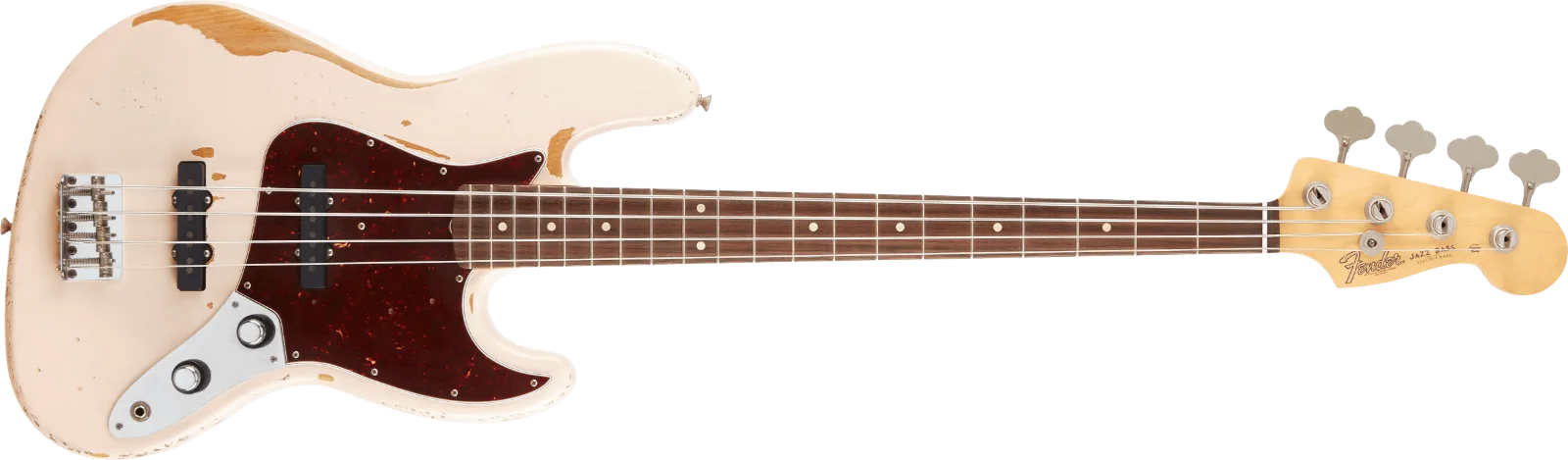 Fender Flea Jazz Bass — Rosewood Fingerboard, Roadworn Shell Pink · Bassi elettrici · R&D Sound Lugano