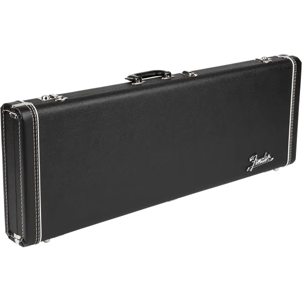 Fender G&G Deluxe Hardshell Case - Stratocaster/Telecaster - Left-Handed — G&G Deluxe Strat/Tele Hardshell Case, Left Handed, Black with Orange Plush Interior · Custodie rigide · R&D Sound Lugano