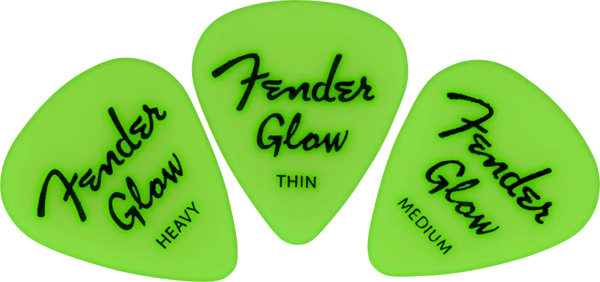 Fender Glow In The Dark Picks - 12 Pack — Glow In The Dark 351 Picks, 12-Pack · Plettri · R&D Sound Lugano