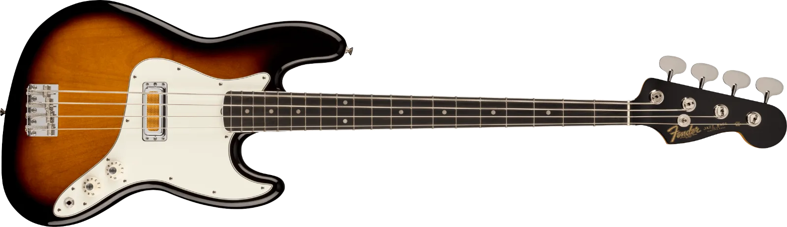 Fender Gold Foil Jazz Bass — Ebony Fingerboard, 2-Color Sunburst · Bassi elettrici · R&D Sound Lugano