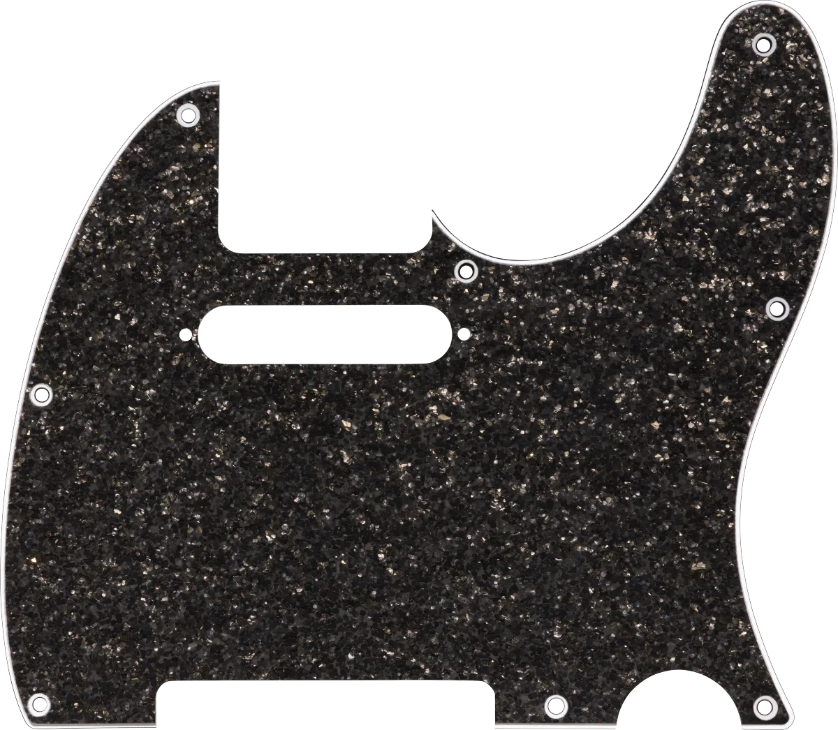 Fender Hybrid Glass/Glitter Telecaster S/S Pickguards — Hybrid Glass/Glitter Telecaster S/S Pickguard, Dark Gray Sparkle · Battipenna · R&D Sound Lugano