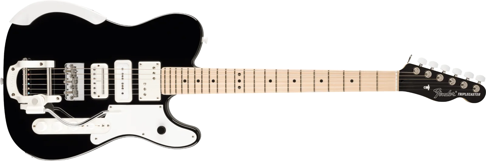 Fender Jack White Triplecaster Telecaster — Jack White Triplecaster, Maple Fingerboard, Black · Chitarre elettriche · R&D Sound Lugano