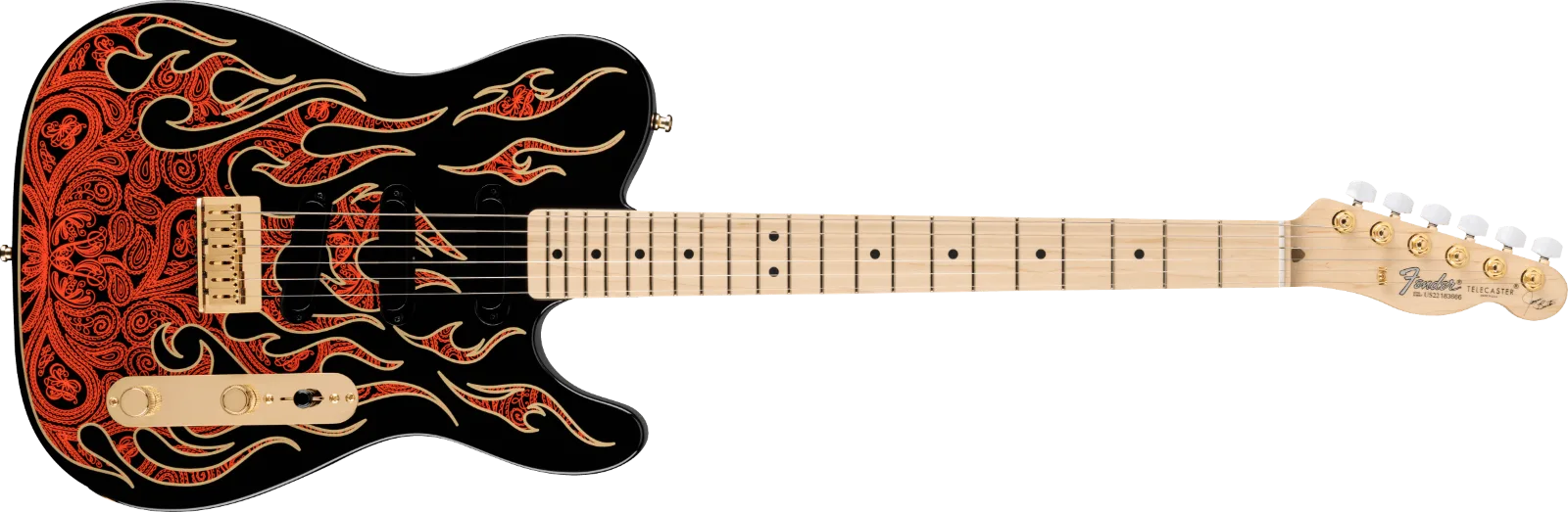 Fender James Burton Telecaster — Maple Fingerboard, Red Paisley Flames · Chitarre elettriche · R&D Sound Lugano