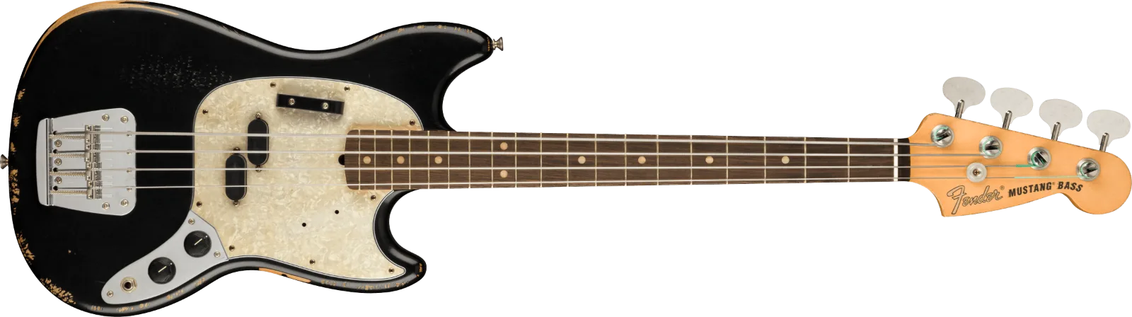 Fender JMJ Road Worn Mustang Bass — Black · Bassi elettrici · R&D Sound Lugano
