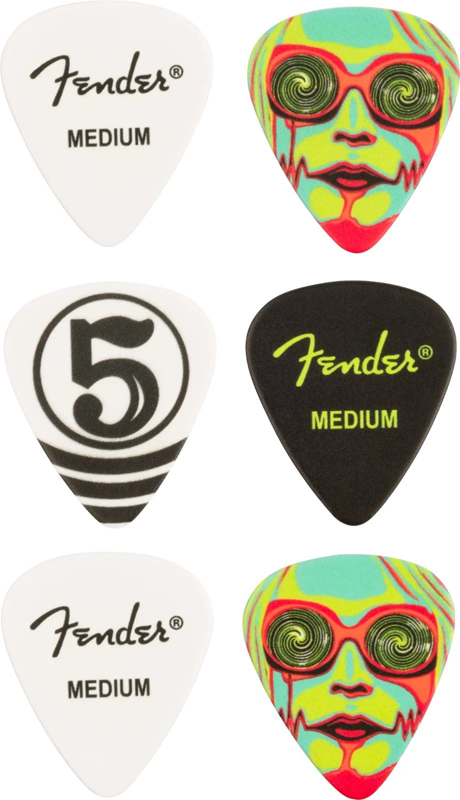 Fender John 5 351 Celluloid Picks (6) — John 5 351 Celluloid Picks (6 pack) · Plettri · R&D Sound Lugano