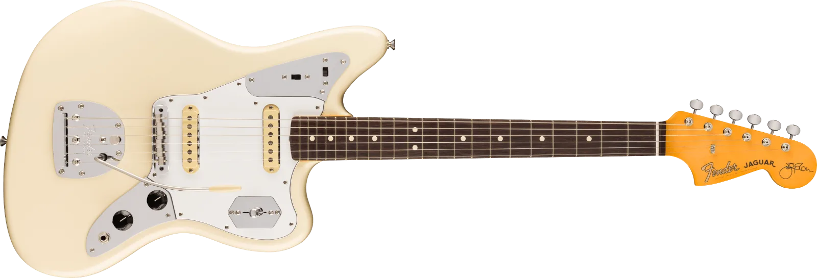 Fender Johnny Marr Jaguar — Rosewood Fingerboard, Olympic White · Chitarre elettriche · R&D Sound Lugano