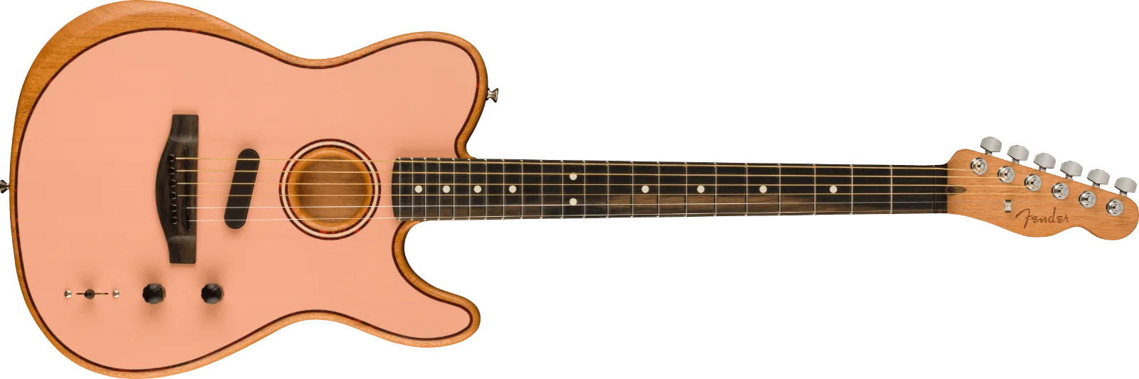 Fender Limited Edition American Acoustasonic Telecaster, Shell Pink — FSR American Acoustasonic Telecaster, Ebony Fingerboard, Shell Pink · Chitarre acustiche · R&D Sound Lugano
