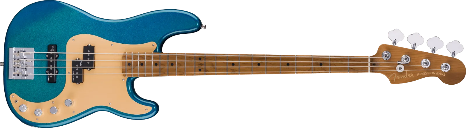 Fender Limited Edition American Ultra II Precision Bass — Roasted Maple Fingerboard, Aurora · Bassi elettrici · R&D Sound Lugano