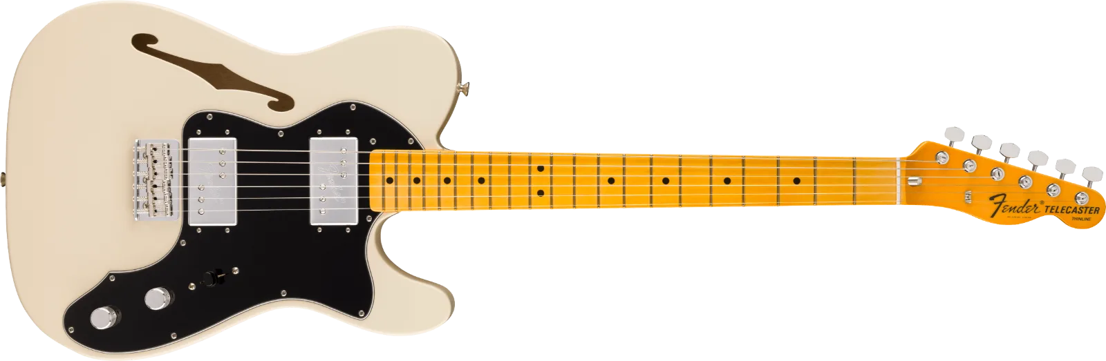 Fender Limited Edition American Vintage II 1972 Telecaster Thinline, Olympic White — Limited Edition American Vintage II 1972 Telecaster Thinline, Maple Fingerboard, Olympic White · Chitarre elettriche · R&D Sound Lugano