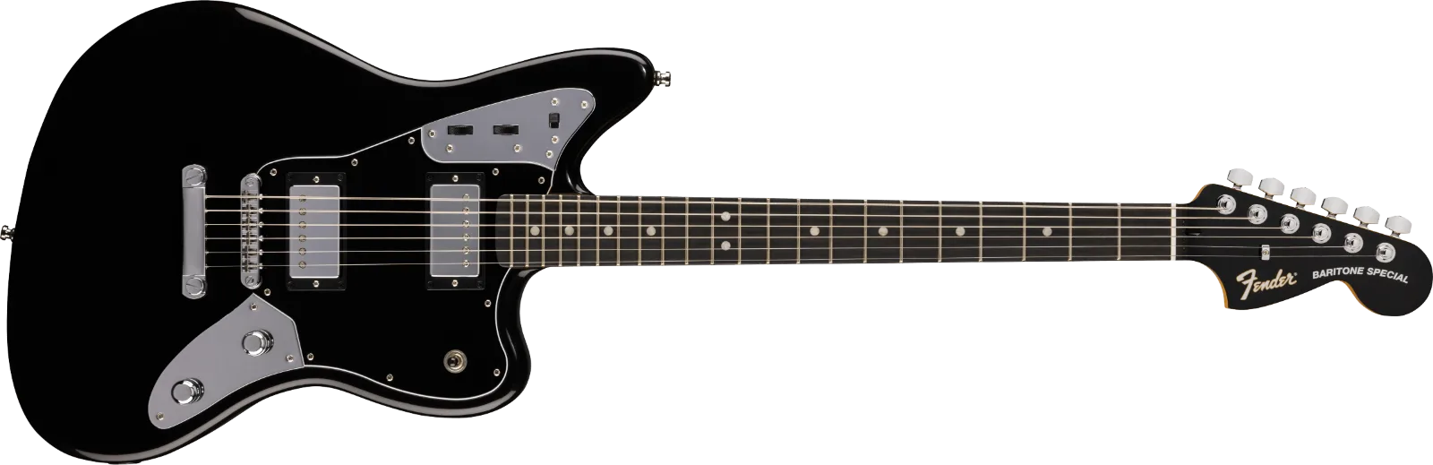 Fender Limited Edition Player Fusion Jaguar Baritone Special — Limited Edition Player Fusion Jaguar Baritone, Ebony Fingerboard, Black · Chitarre elettriche · R&D Sound Lugano