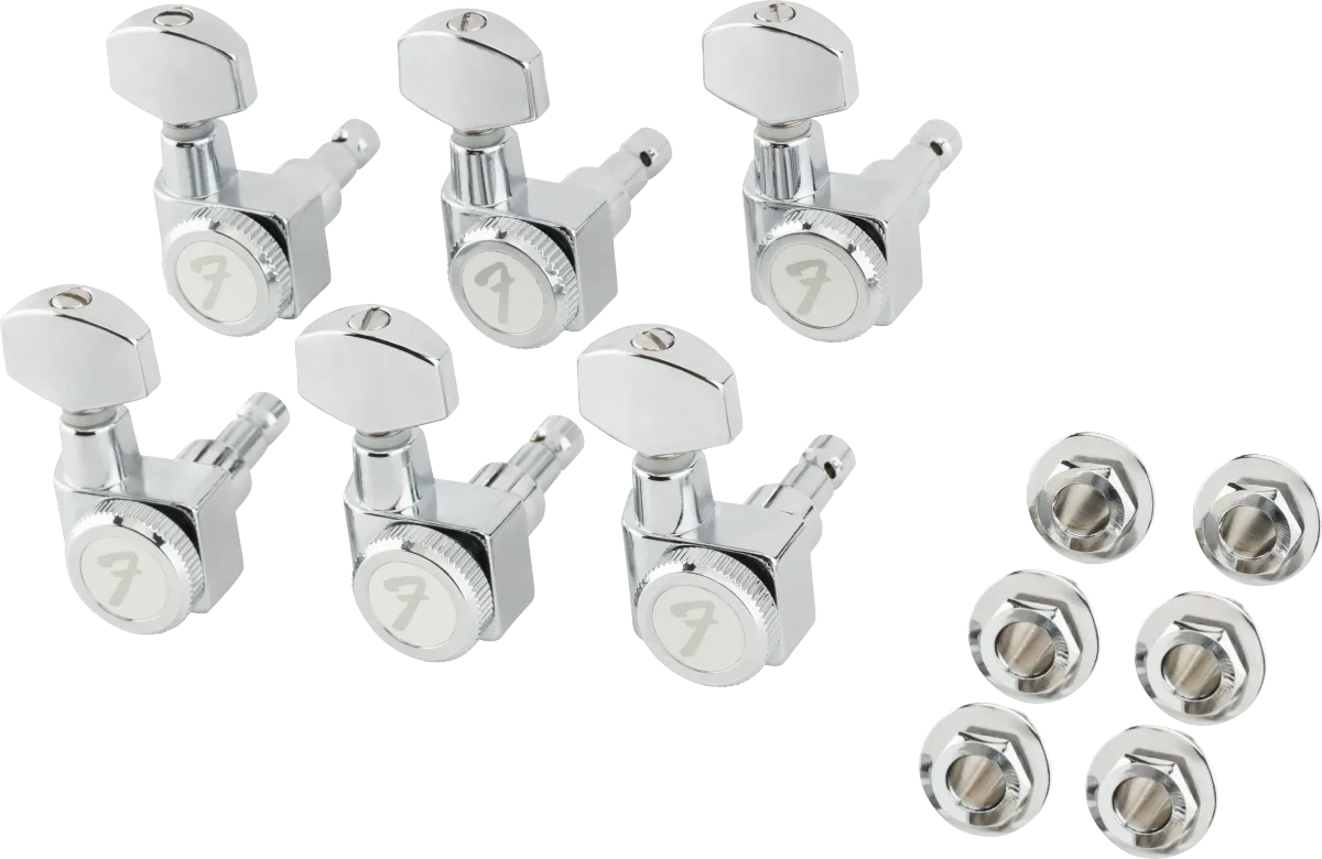 Fender Locking Stratocaster/Telecaster All Short Post Tuning Machine Set — Locking Tuners, All Short, Chrome · Meccaniche · R&D Sound Lugano