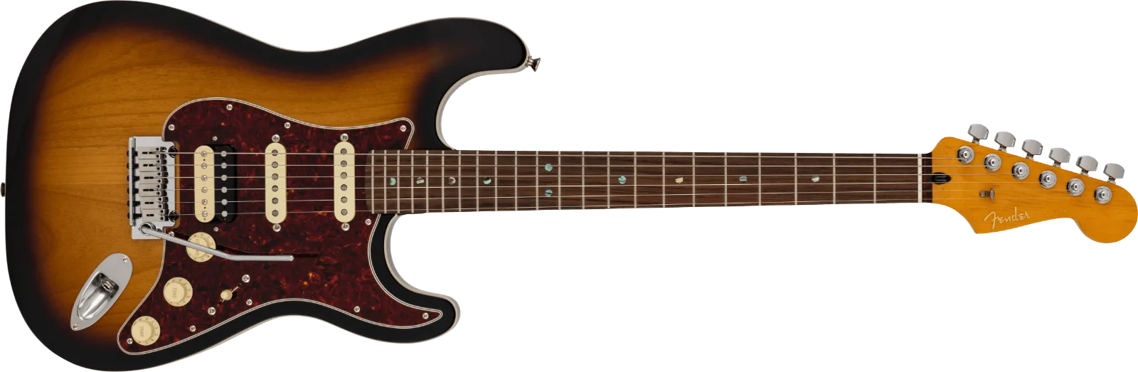 Fender Made in Japan Active Modern Stratocaster HSS — Made in Japan Limited Active Modern Stratocaster HSS, Rosewood Fingerboard, 2-Color Sunburst · Chitarre elettriche · R&D Sound Lugano