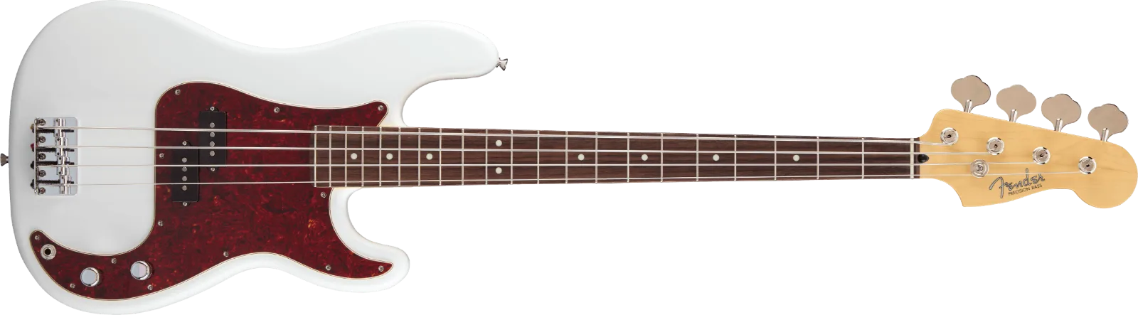 Fender Made in Japan Hybrid II P Bass — Rosewood Fingerboard, Satin Arctic White · Bassi elettrici · R&D Sound Lugano