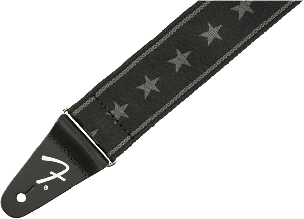 Fender Nylon Stars and Stripes Strap — Black/Grey, 2" · Tracolle e cinghie · R&D Sound Lugano