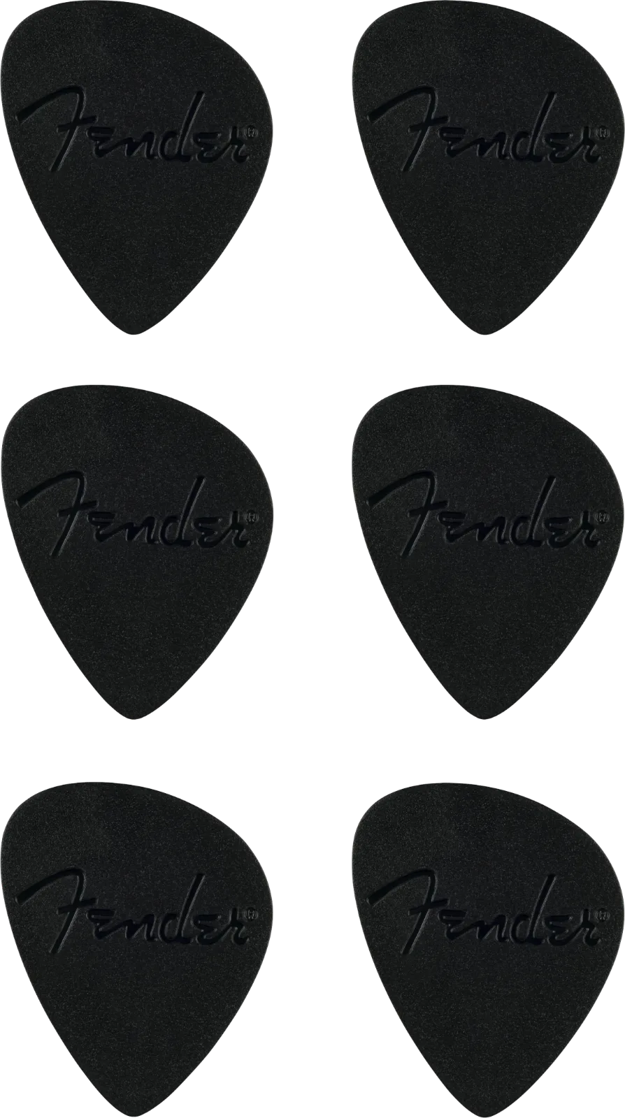 Fender Offset Polycarbonate Picks — Black (6) · Plettri · R&D Sound Lugano
