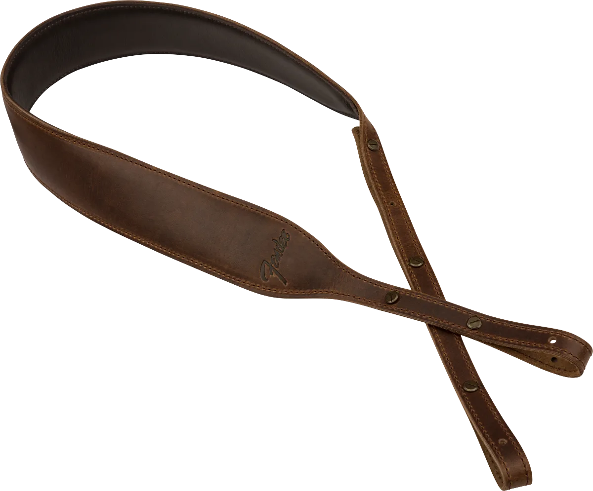 Fender Paramount Banjo Leather Strap — Brown · Tracolle e cinghie · R&D Sound Lugano
