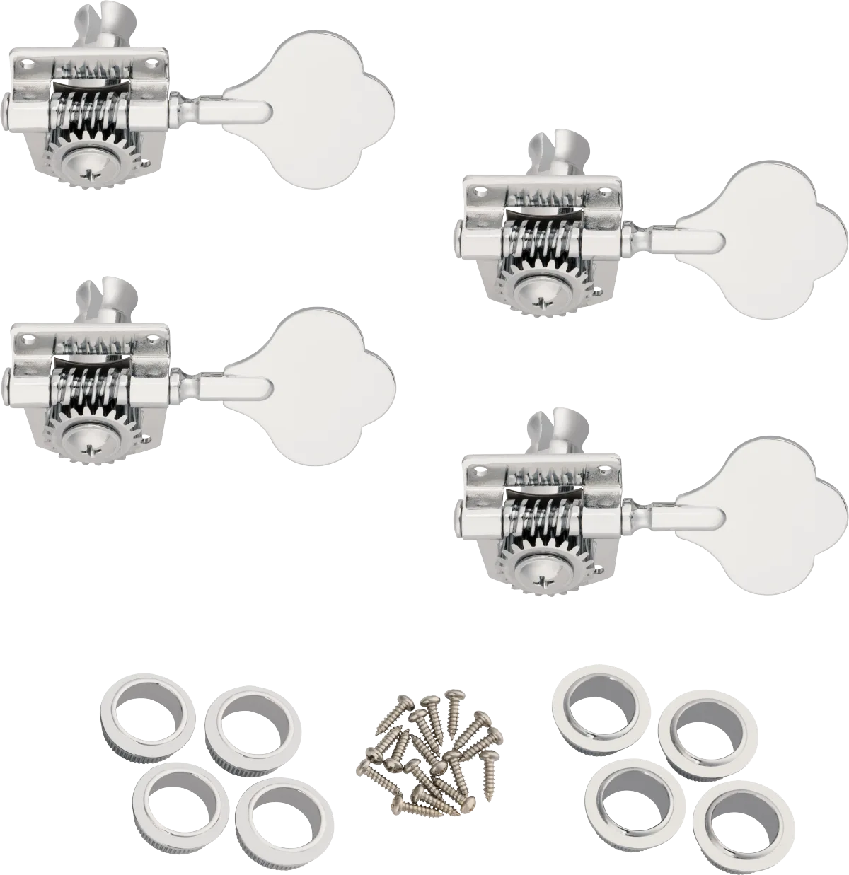 Fender Player Series Bass Tuning Machine Set — Player Series Bass Tuning Machines, Chrome, (4) · Meccaniche · R&D Sound Lugano
