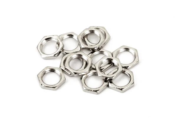 Fender Potentiometer Nuts — (12) (Nickel) · Viteria e fissaggi · R&D Sound Lugano