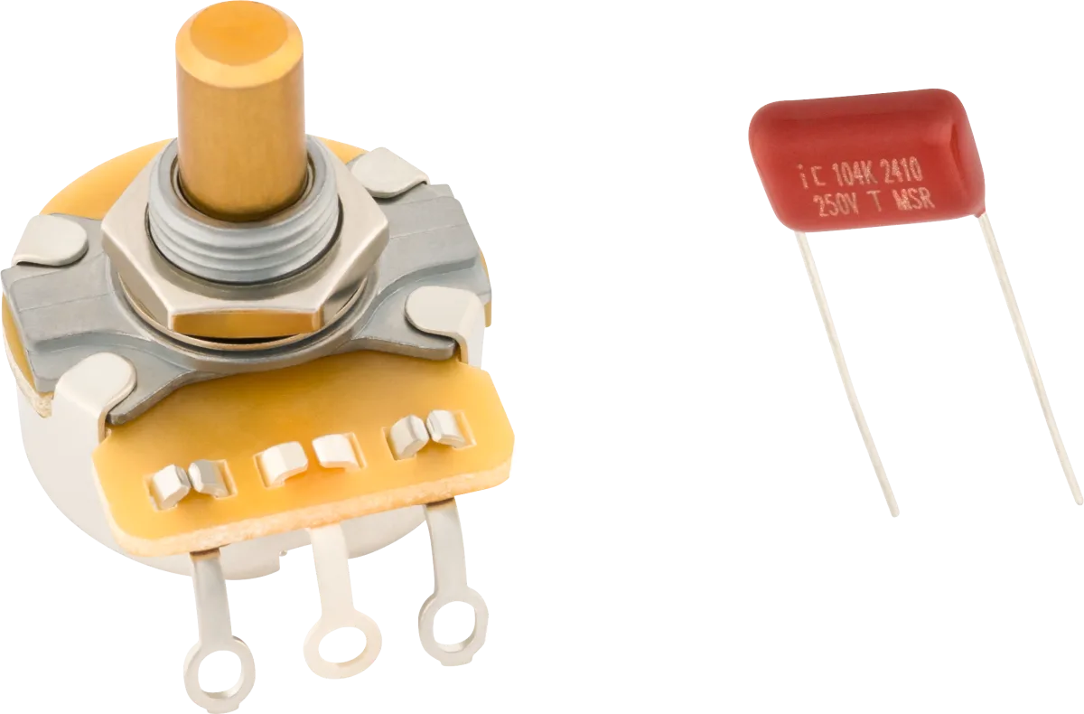 Fender Pure Vintage 250K Solid Shaft Potentiometer (Volume or Tone) — Pure Vintage 250K Solid Shaft Potentiometer with Mounting Hardware · Manopole e controlli · R&D Sound Lugano