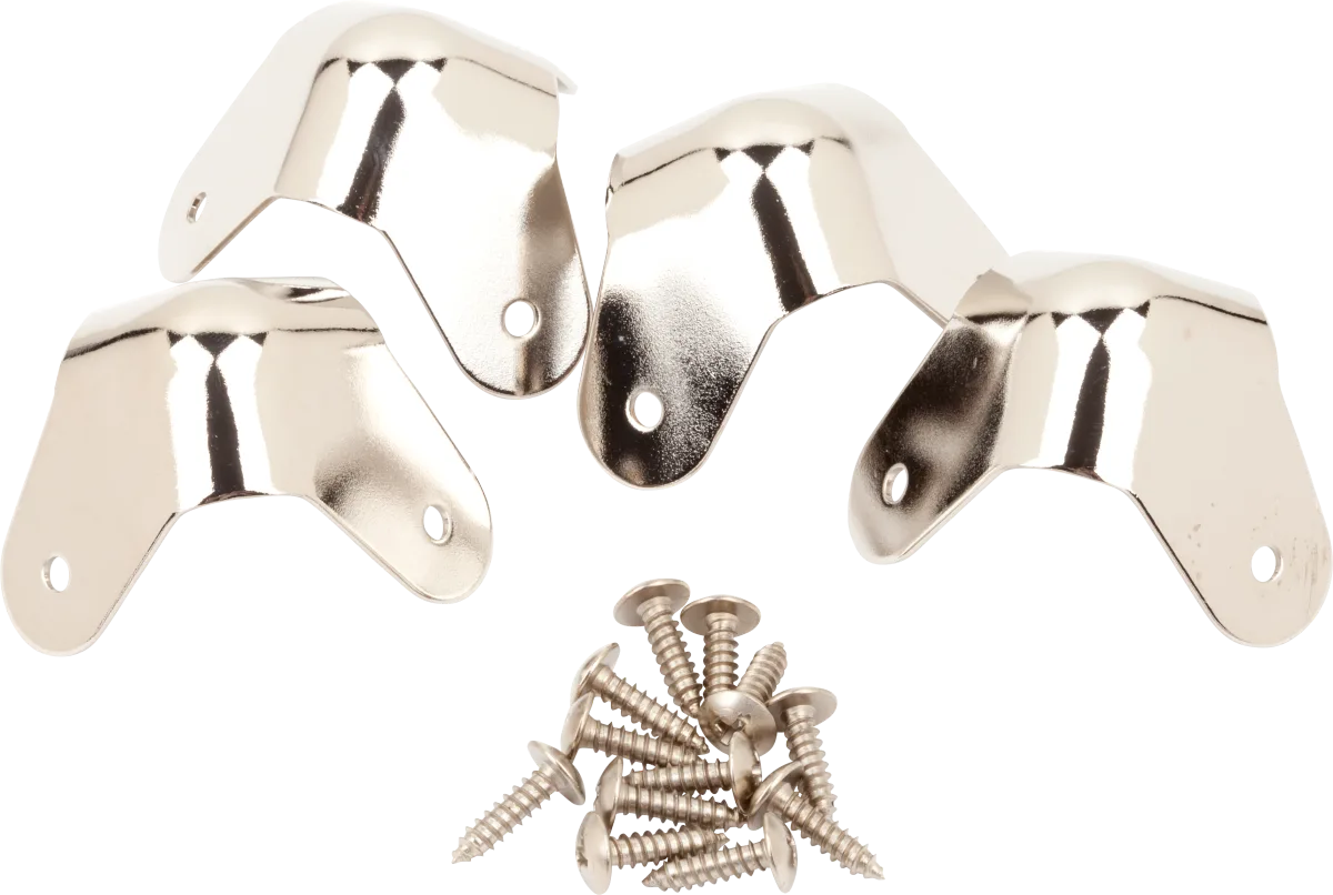 Fender Pure Vintage 3-Screw Mount Amplifier Corners — (4), Nickel · Ricambi per amplificatori · R&D Sound Lugano