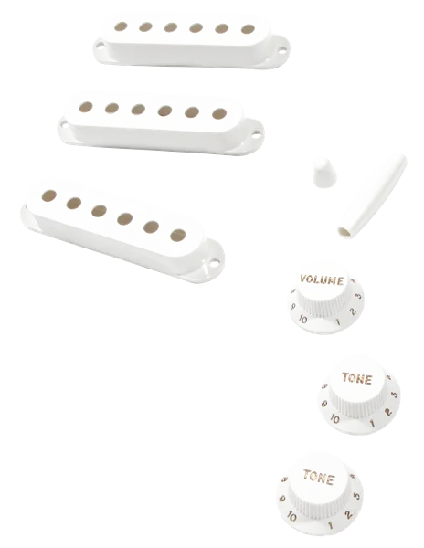 Fender Pure Vintage '50s Stratocaster Accessory Kit — Accessory Kit, Pure Vintage '50s Stratocaster, Eggshell · Pickup e preamp · R&D Sound Lugano